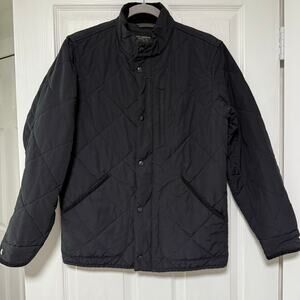 J.Crew Sussex Men's Black Quilted Snap/ Zip Jacket Size Medium